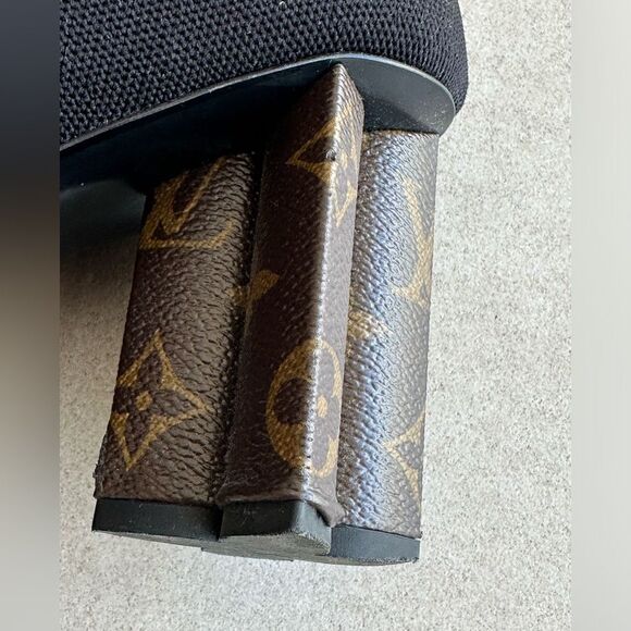 LOUIS VUITTON Monogram Stretch Fabric Silhouette Ankle Boots Black EU 40 US 10 - Picture 8 of 13